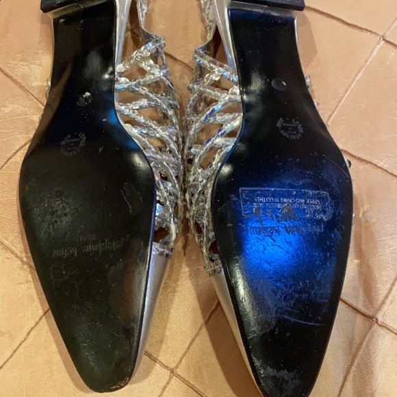 Stephane Kelian fabulous silver sequin flats, 38 - Picture 10 of 11